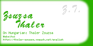 zsuzsa thaler business card